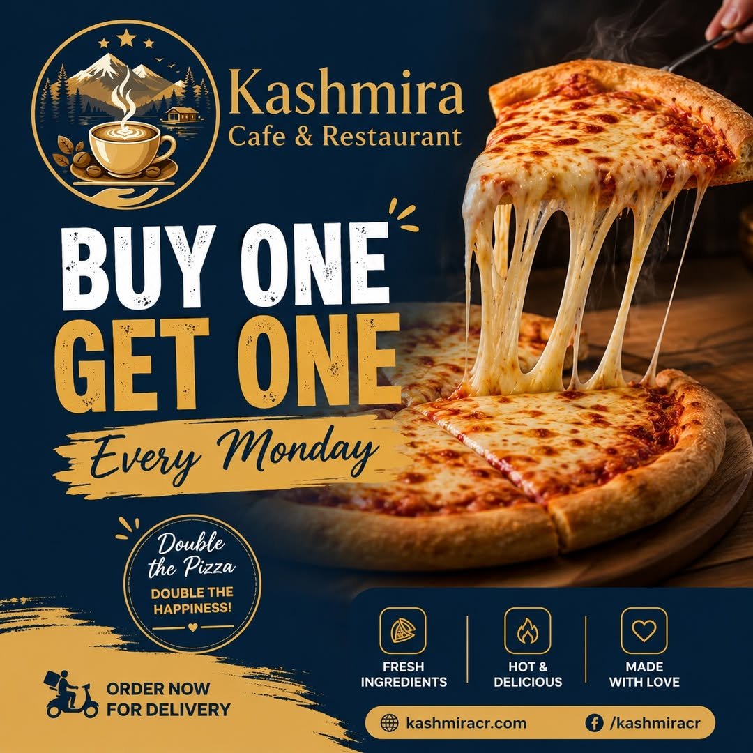 🍕 প্রতি সোমবার পিজ্জা প্রেমীদের জন্য দারুণ অফার! একটি পিজ্জা কিনুন, আরেকটি একদম ফ্রি! 🎉