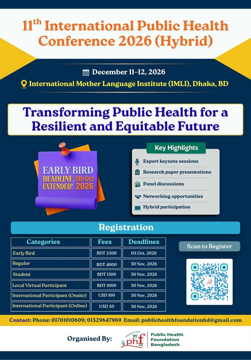 𝟭𝟭𝘁𝗵 𝗜𝗻𝘁𝗲𝗿𝗻𝗮𝘁𝗶𝗼𝗻𝗮𝗹 𝗣𝘂𝗯𝗹𝗶𝗰 𝗛𝗲𝗮𝗹𝘁𝗵 𝗖𝗼𝗻𝗳𝗲𝗿𝗲𝗻𝗰𝗲 𝟮𝟬𝟮𝟲